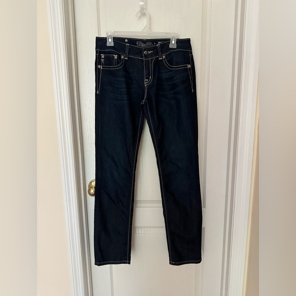 Miss Me Women's Chloe Bootcut Jeans Embellished Pockets Denim, Sz 31 - Picture 3 of 16